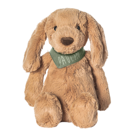 peluche perro suave con pañuelo personalizado