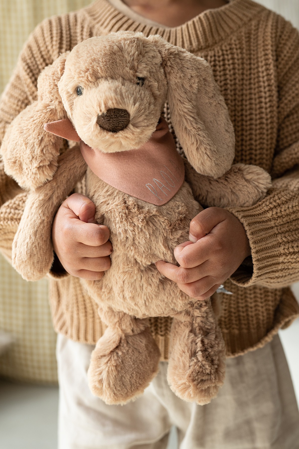 bonito pañuelo liso personalizable para doudou - muñeca