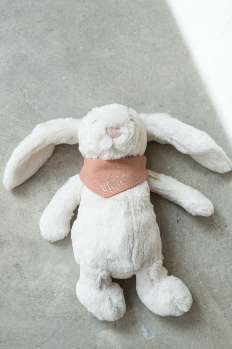 bonito pañuelo liso personalizable para doudou - muñeca