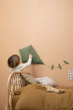 decoración original para habitación infantil - cometa de lino personalizable