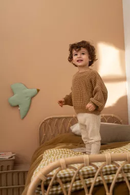 bonita decoración mural para habitación infantil - forma de pájaro en lino para personalizar