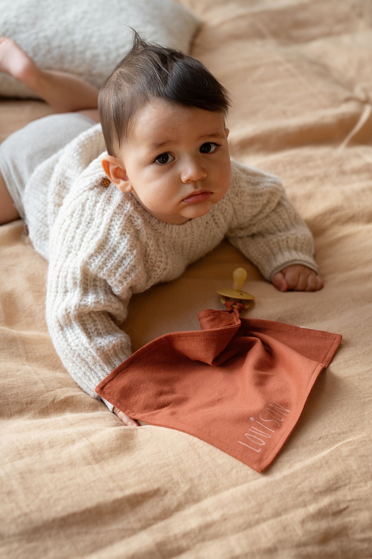 personalized pacifier clip comforter for baby