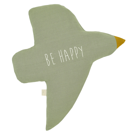 bonita decoración de pared para habitación infantil - forma de pájaro en lino para personalizar