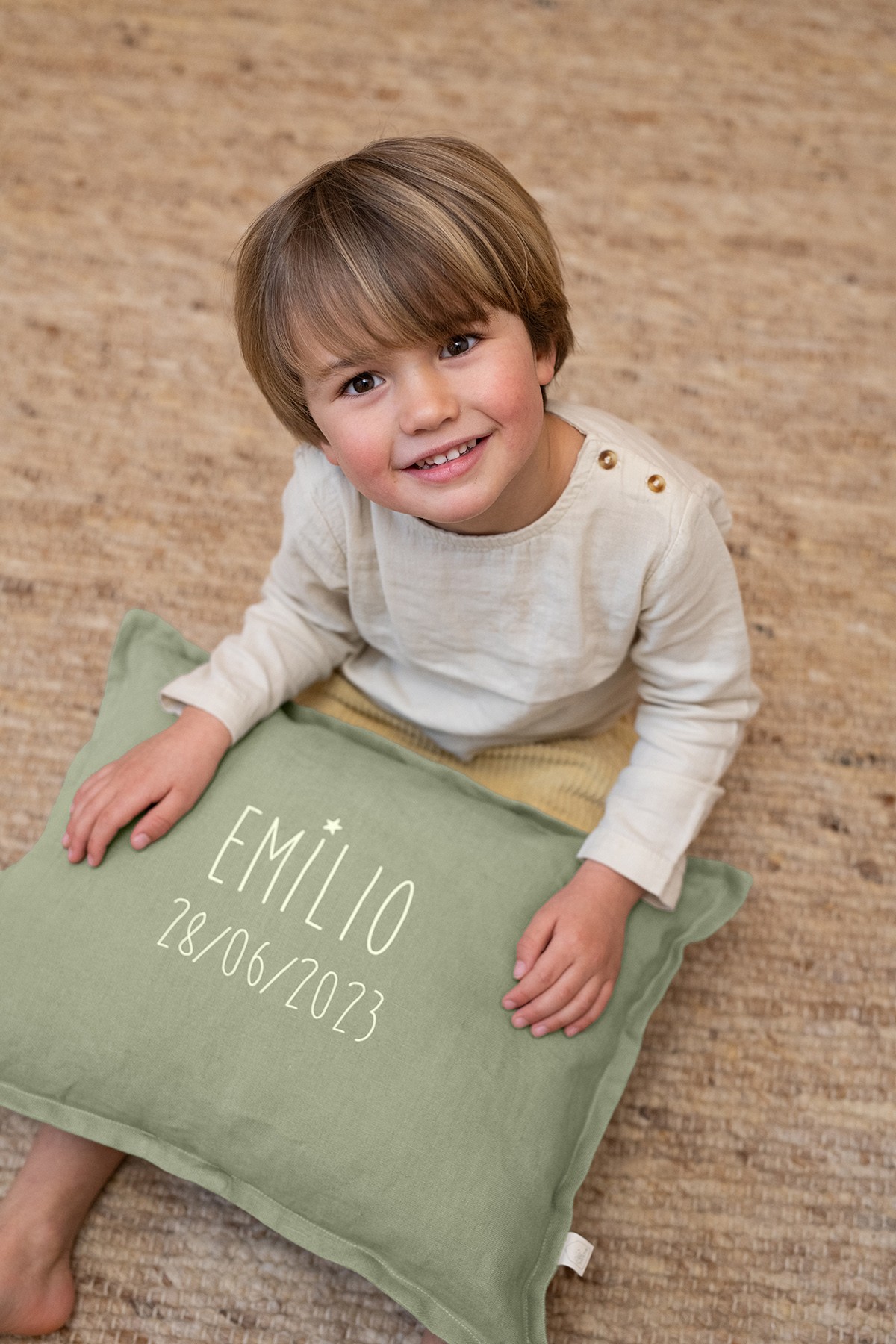 bonito cojín liso rectangular de lino para personalizar - decoración salón habitación