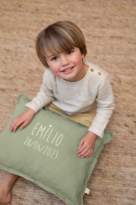 bonito cojín liso rectangular de lino para personalizar - decoración salón habitación
