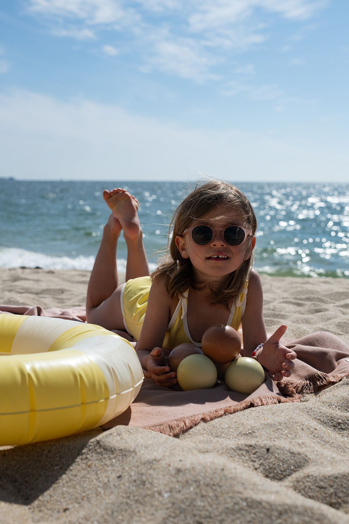 small beach fouta for children - plain and customizable