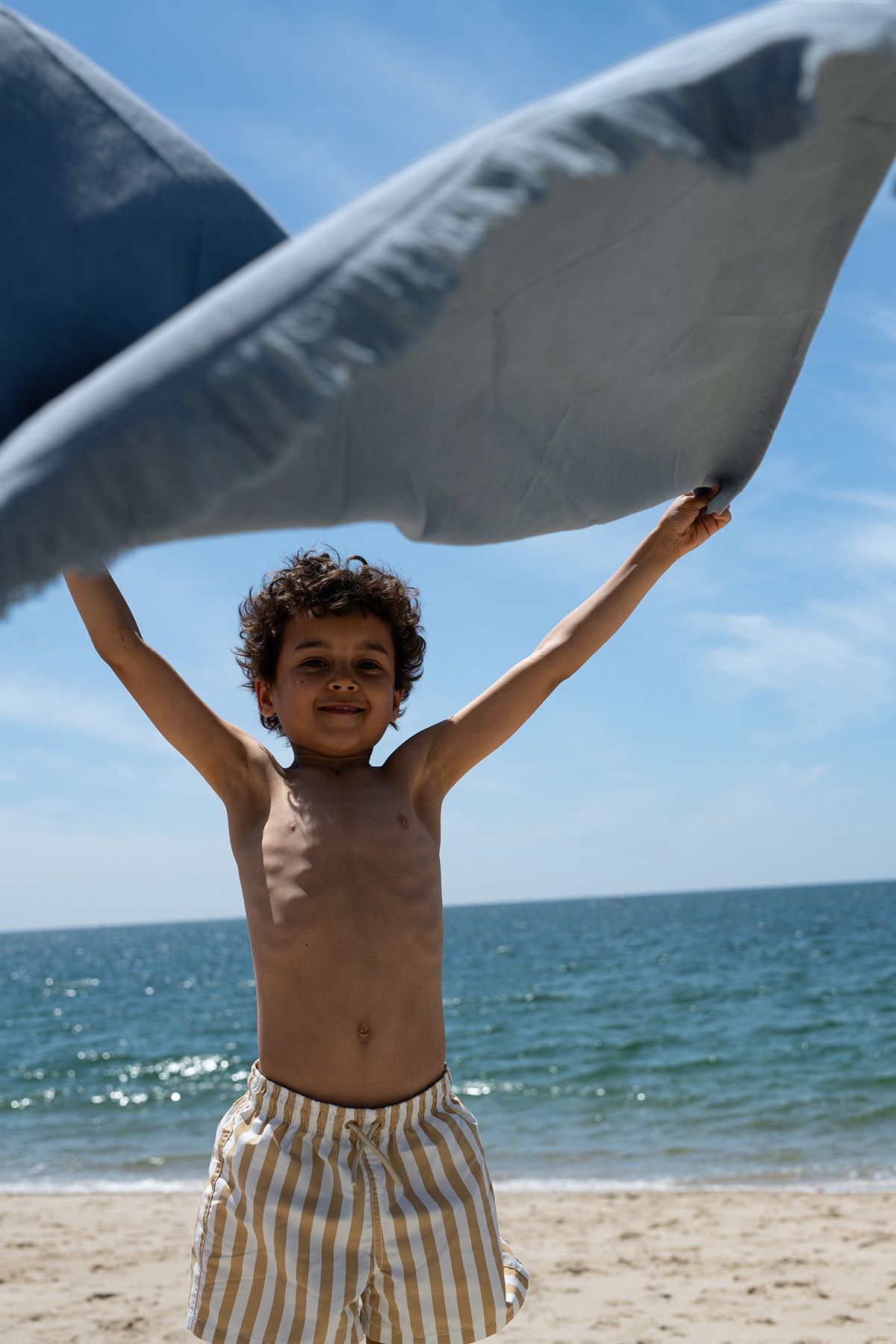 fouta de playa pequeña para niños, lisa y personalizable