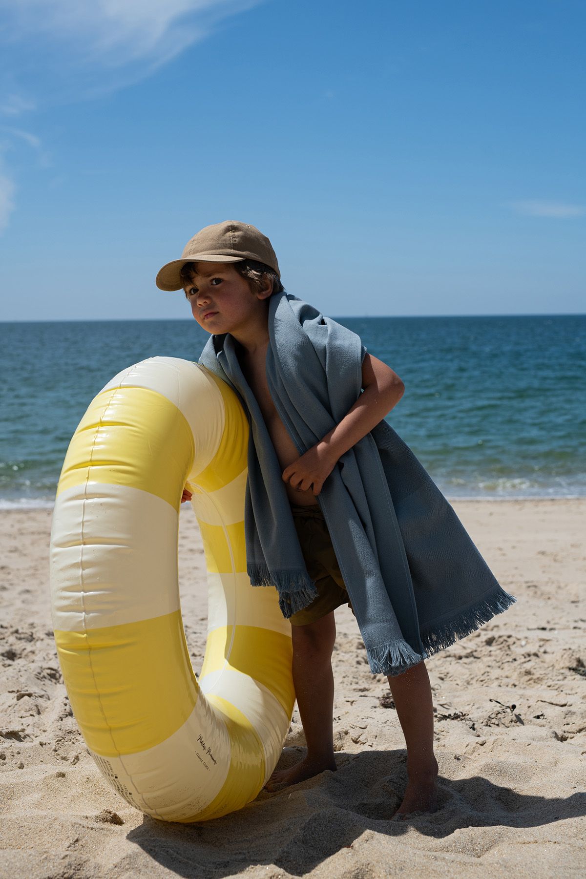 fouta de playa pequeña para niños, lisa y personalizable