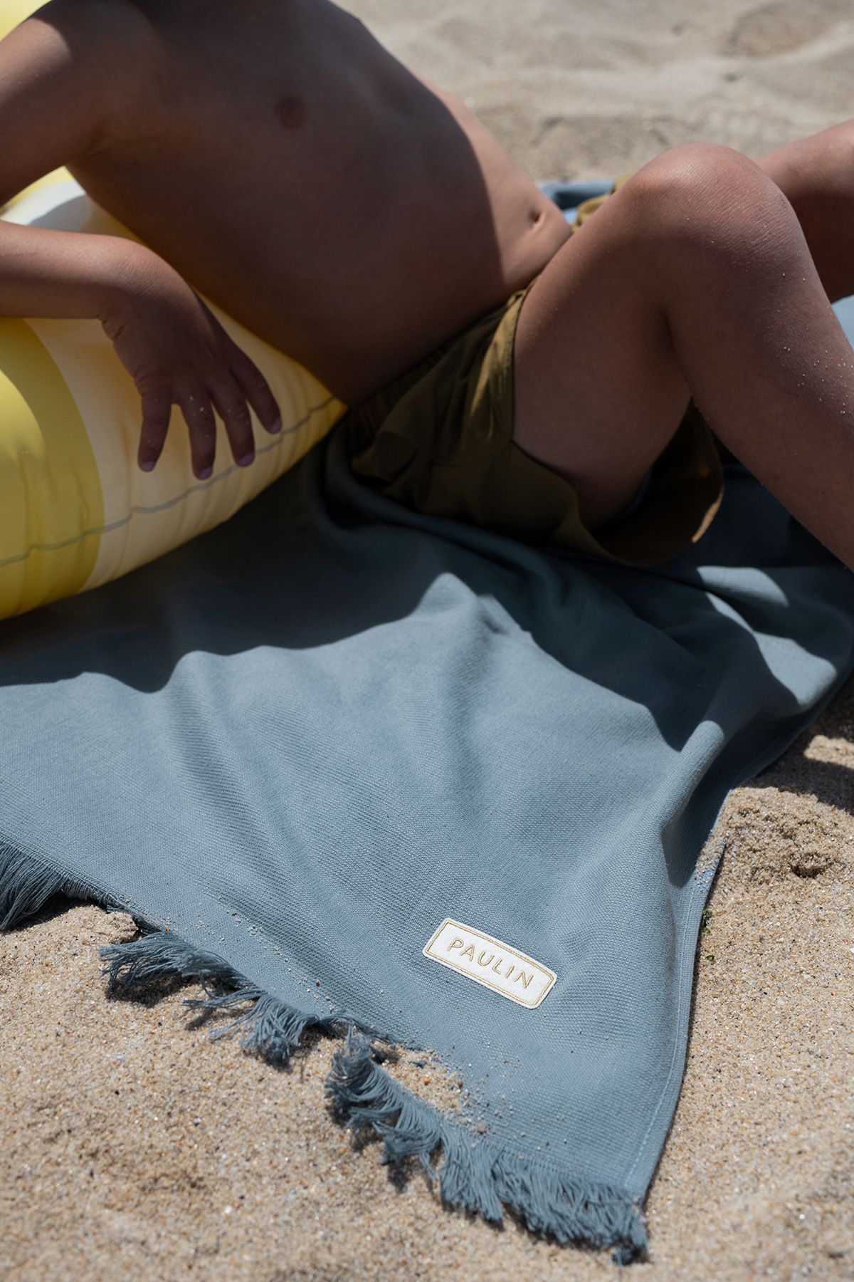 fouta de playa pequeña para niños, lisa y personalizable