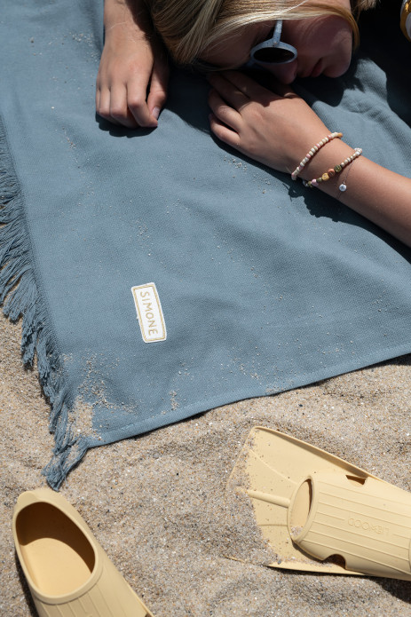 fouta de playa pequeña para niños, lisa y personalizable