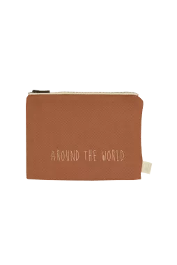 bolsillo - portapasaportes personalizado con cremallera liso y de algodón