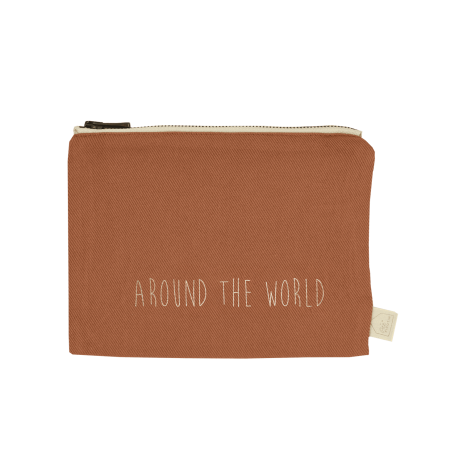 bolsillo - portapasaportes personalizado con cremallera liso y de algodón