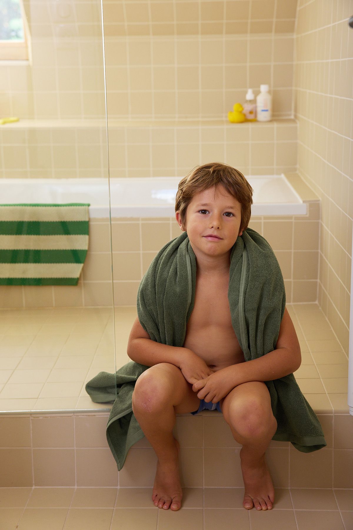 toalla de baño de rizo personalizada para niño