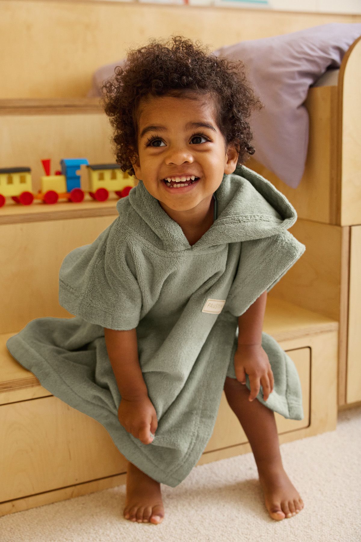 poncho infantil personalizado en rizo absorbente