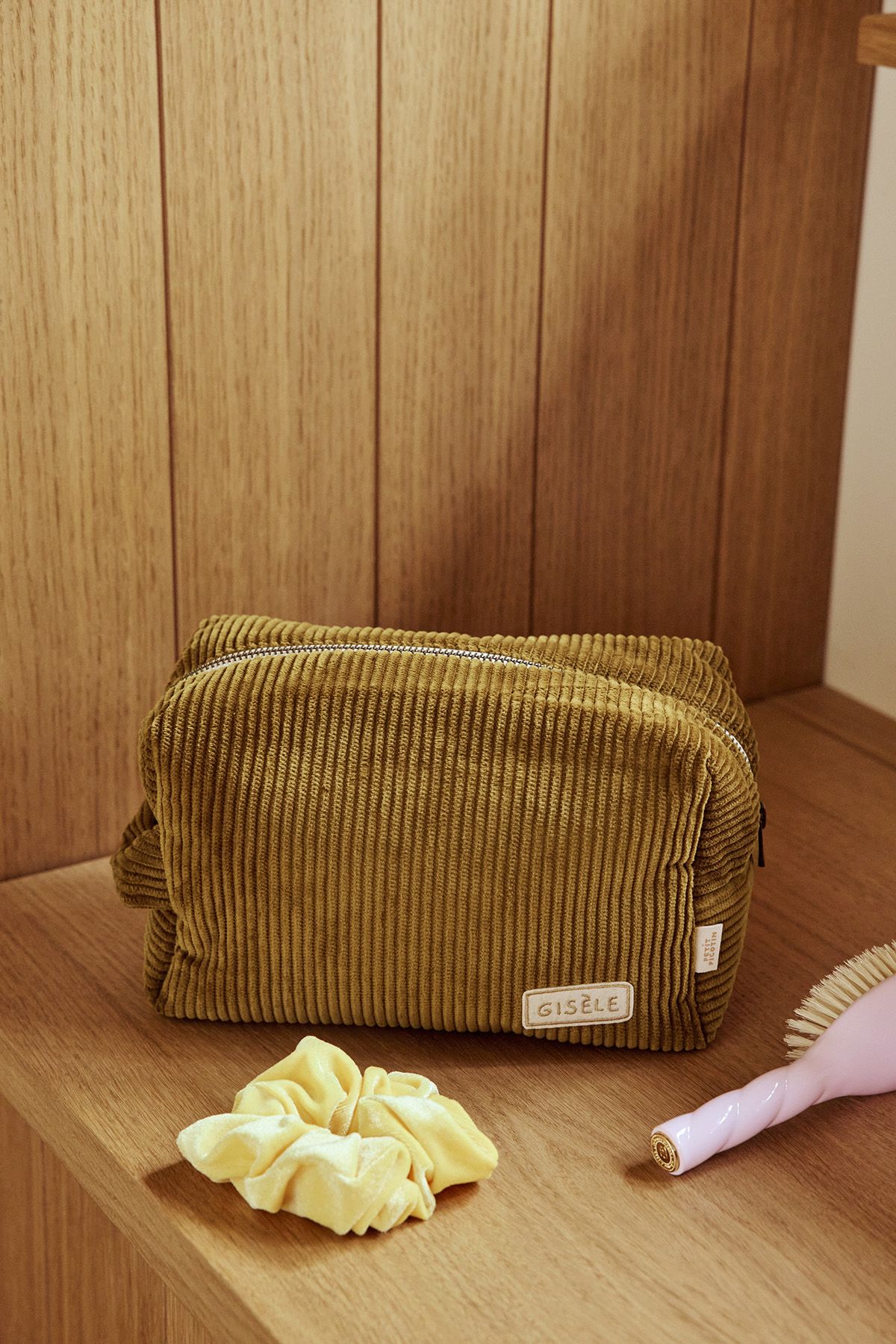 personalizable velvet toiletry bag