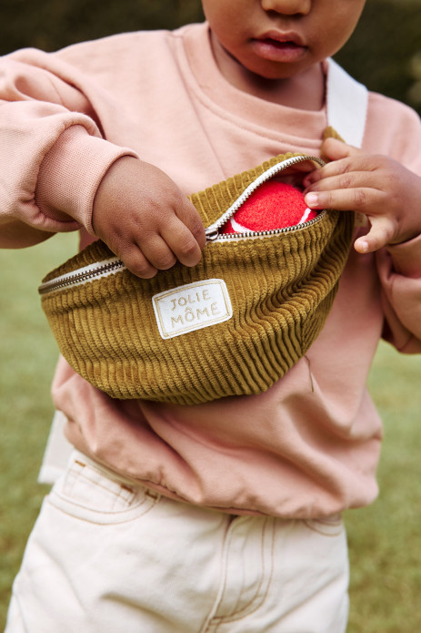 riñonera personalizable de terciopelo para niño
