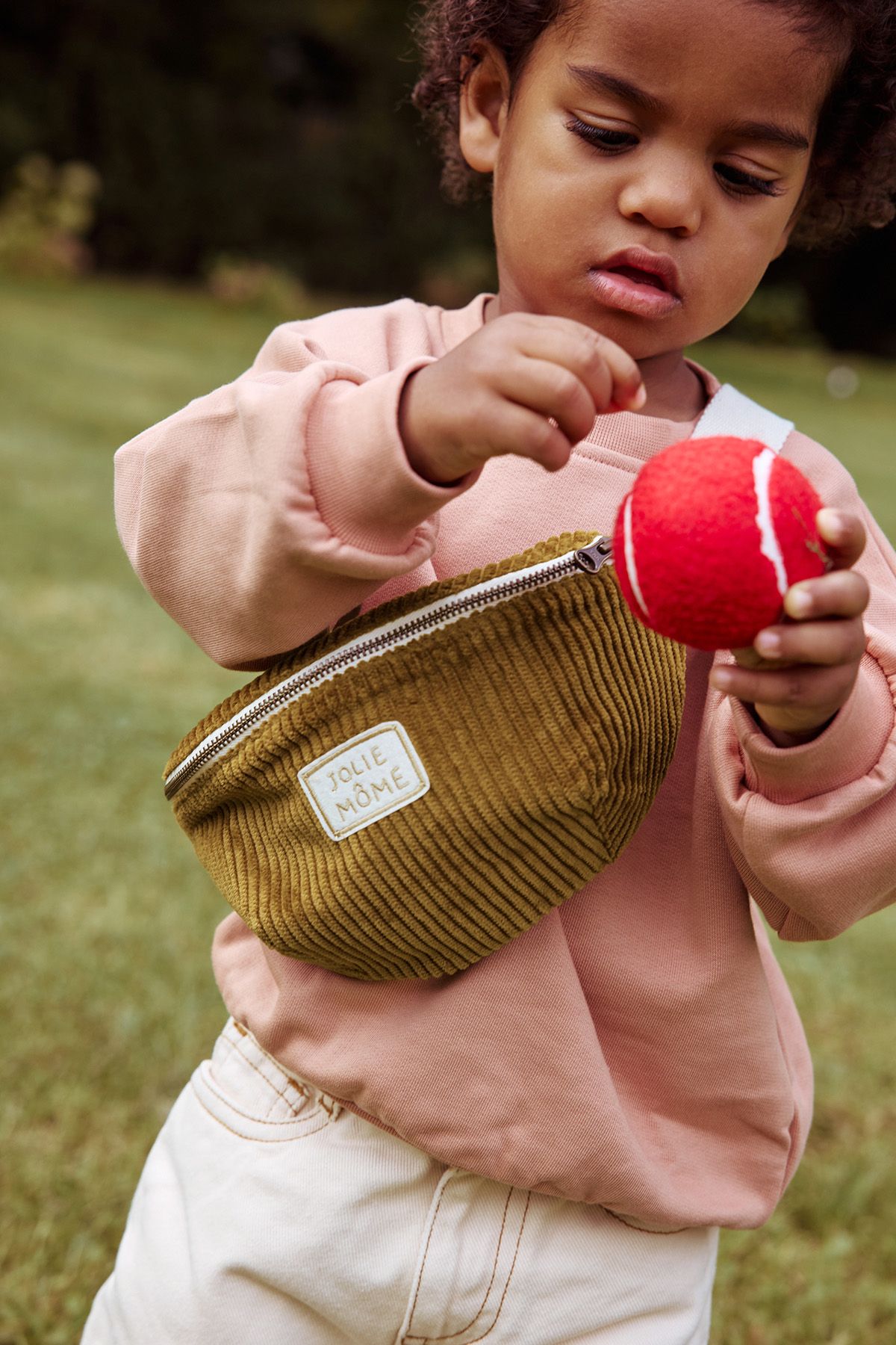 riñonera personalizable de terciopelo para niño