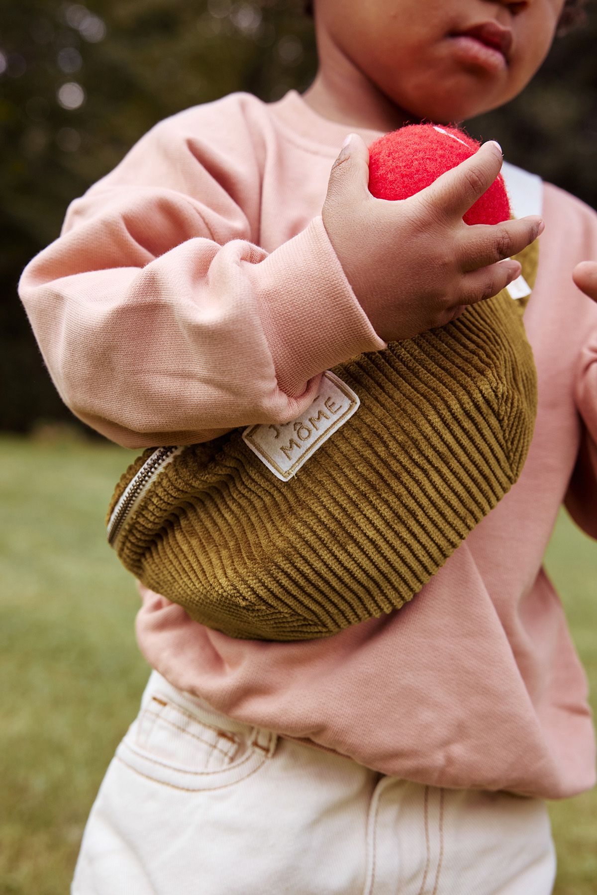 riñonera personalizable de terciopelo para niño