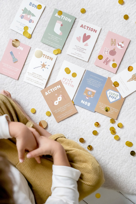 Bonitas tarjetas de actividades para el calendario de Adviento personalizado