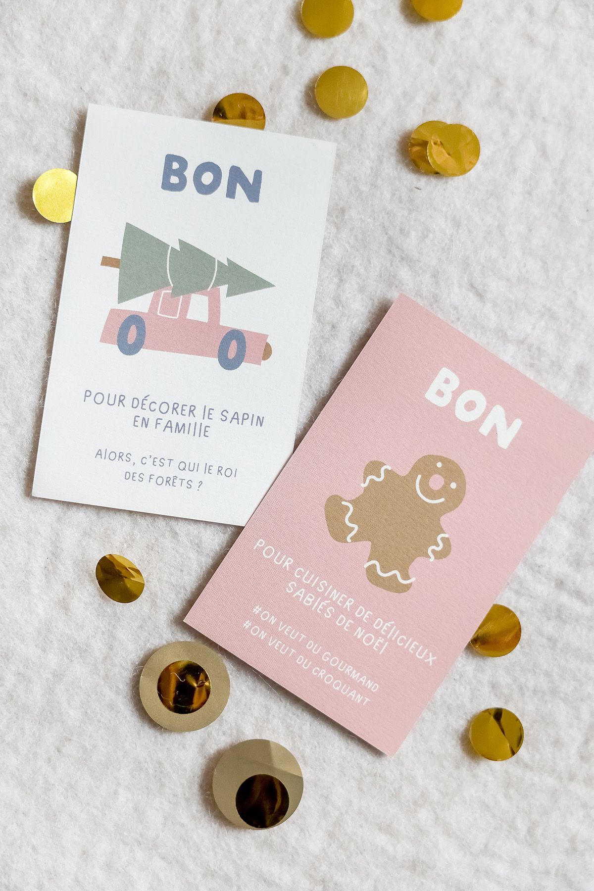 Bonitas tarjetas de actividades para el calendario de Adviento personalizado