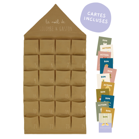 calendario de adviento de tela personalizado para toda la familia