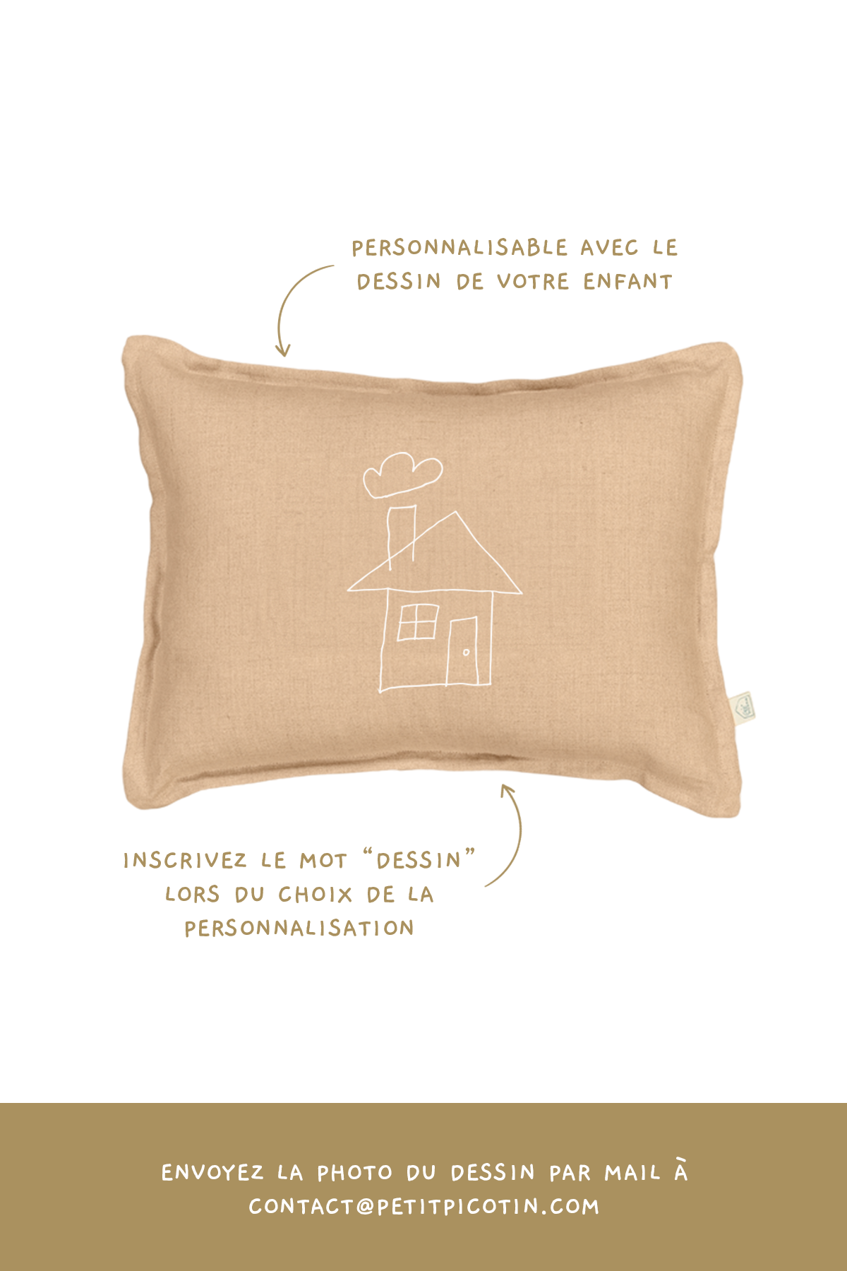 bonito cojín liso rectangular de lino para personalizar - decoración salón habitación