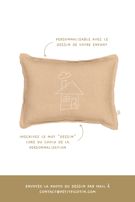 bonito cojín liso rectangular de lino para personalizar - decoración salón habitación