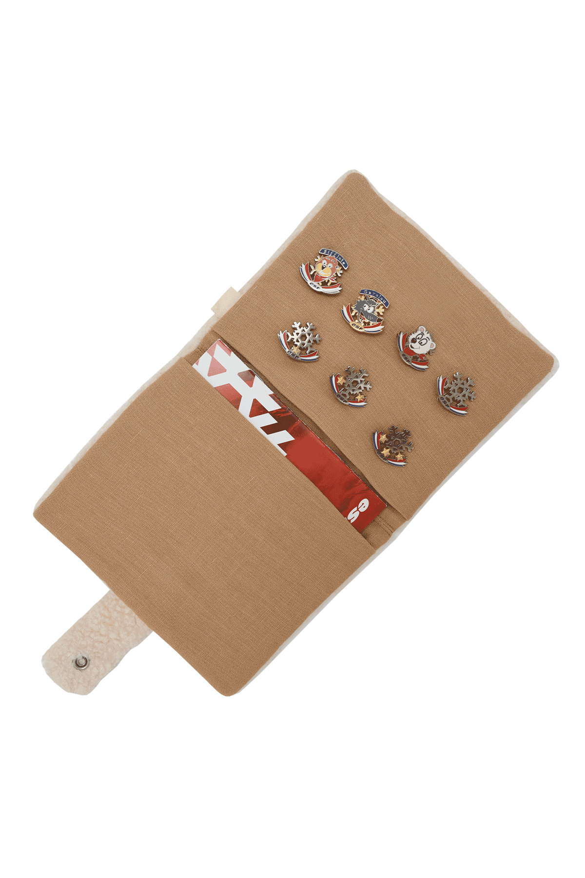 pretty personalized ski medal holder in fleece