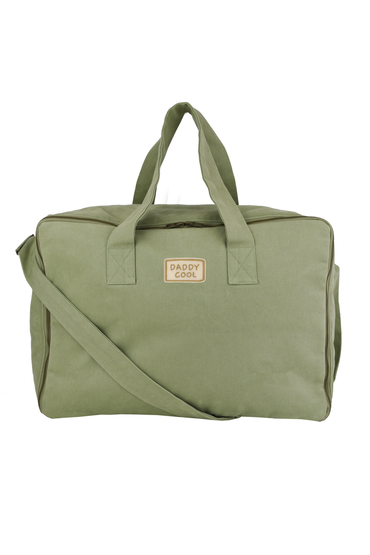 Large cotton suitcase with personalized zipper - baby birth gift