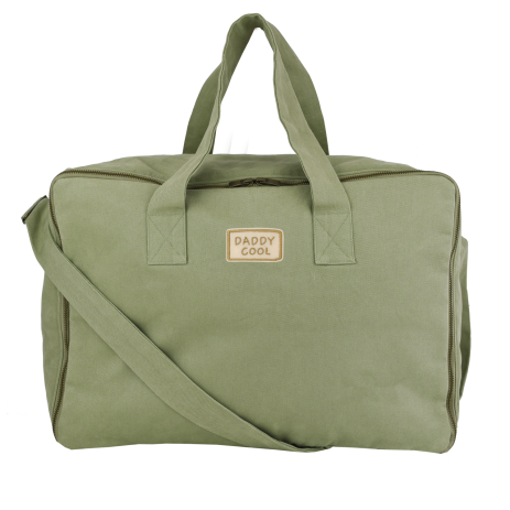 Large cotton suitcase with personalized zipper - baby birth gift