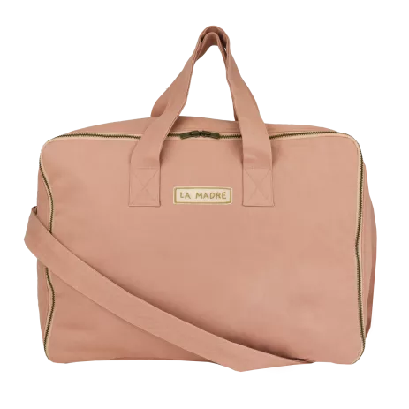 Gran maleta de algodón con cremallera personalizable - regalo de nacimiento para bebé