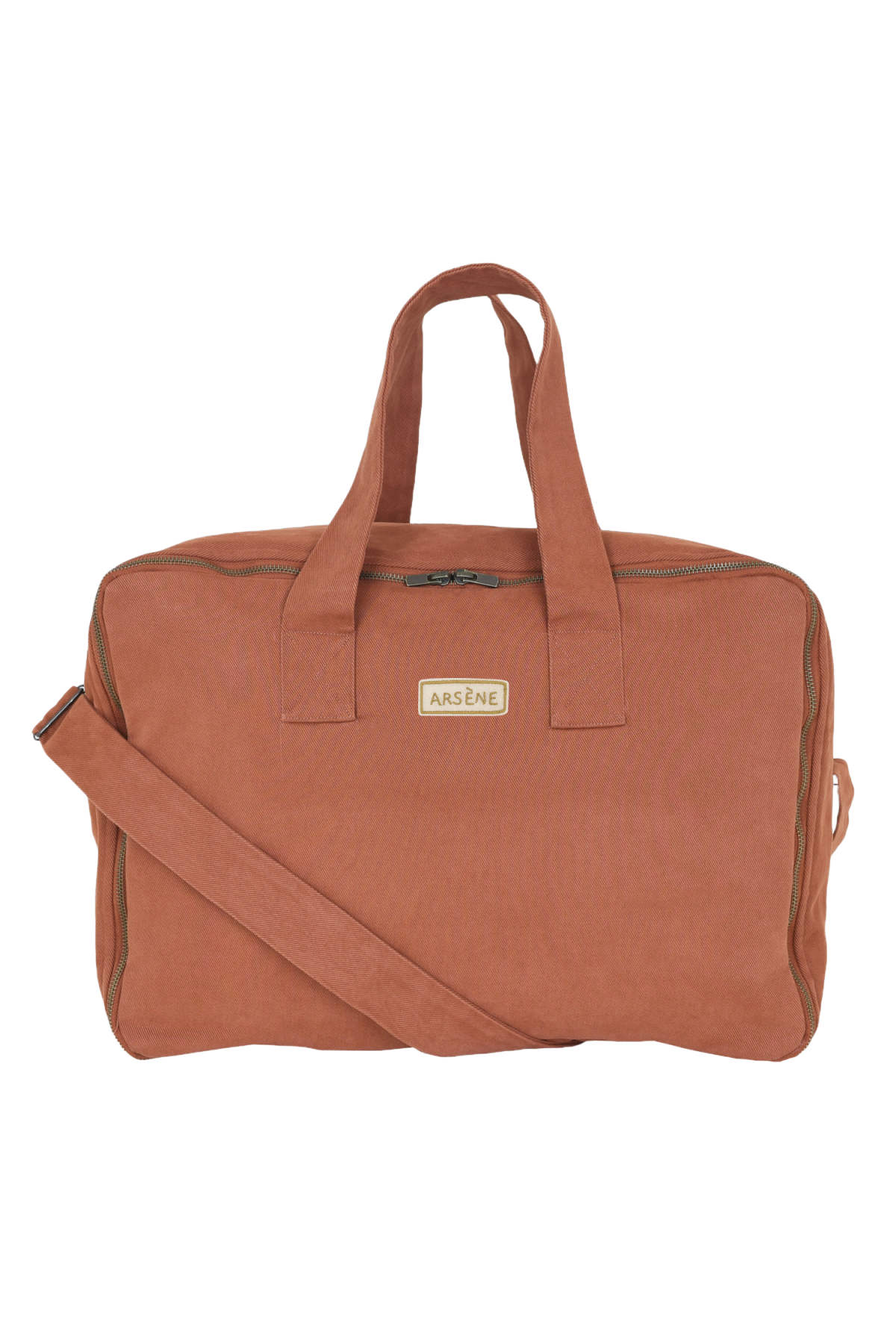 Gran maleta de algodón con cremallera personalizable - regalo de nacimiento para bebé