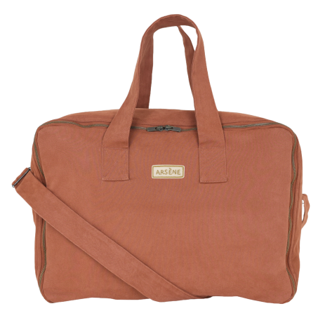 Gran maleta de algodón con cremallera personalizable - regalo de nacimiento para bebé