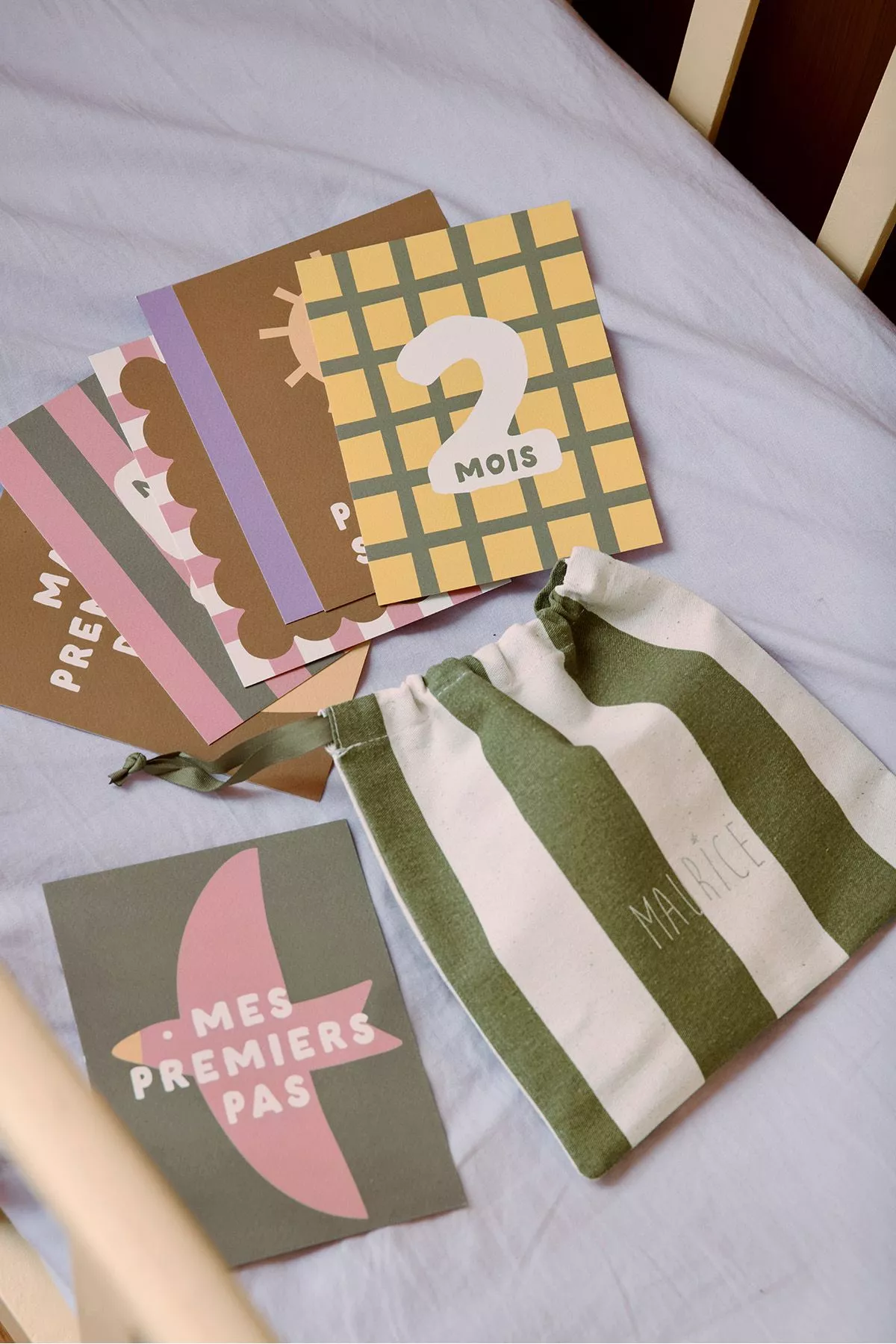 cartes étapes bébé cadeau naissance