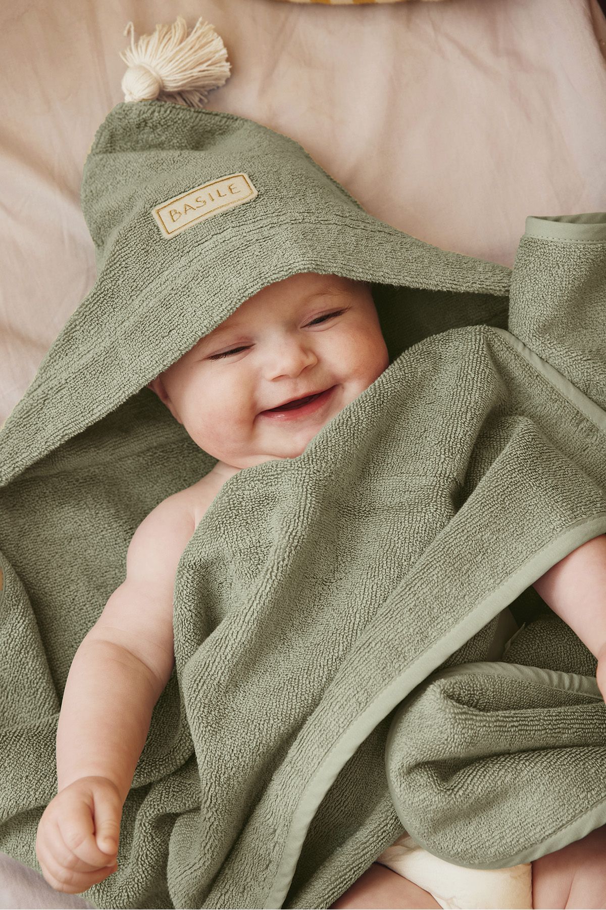 capa de baño de esponja personalizada para bebé