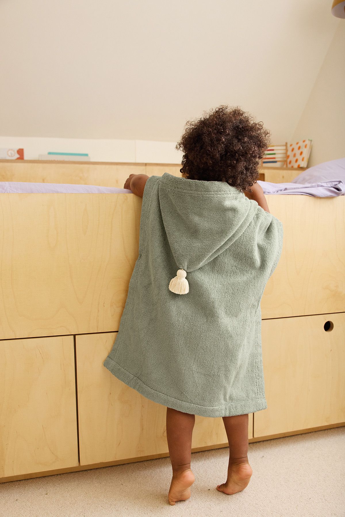 poncho infantil personalizado en tejido de esponja absorbente