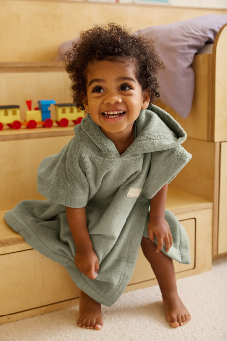 poncho infantil personalizado en tejido de esponja absorbente