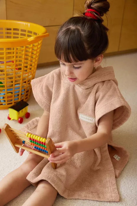poncho infantil personalizado en tejido de esponja absorbente