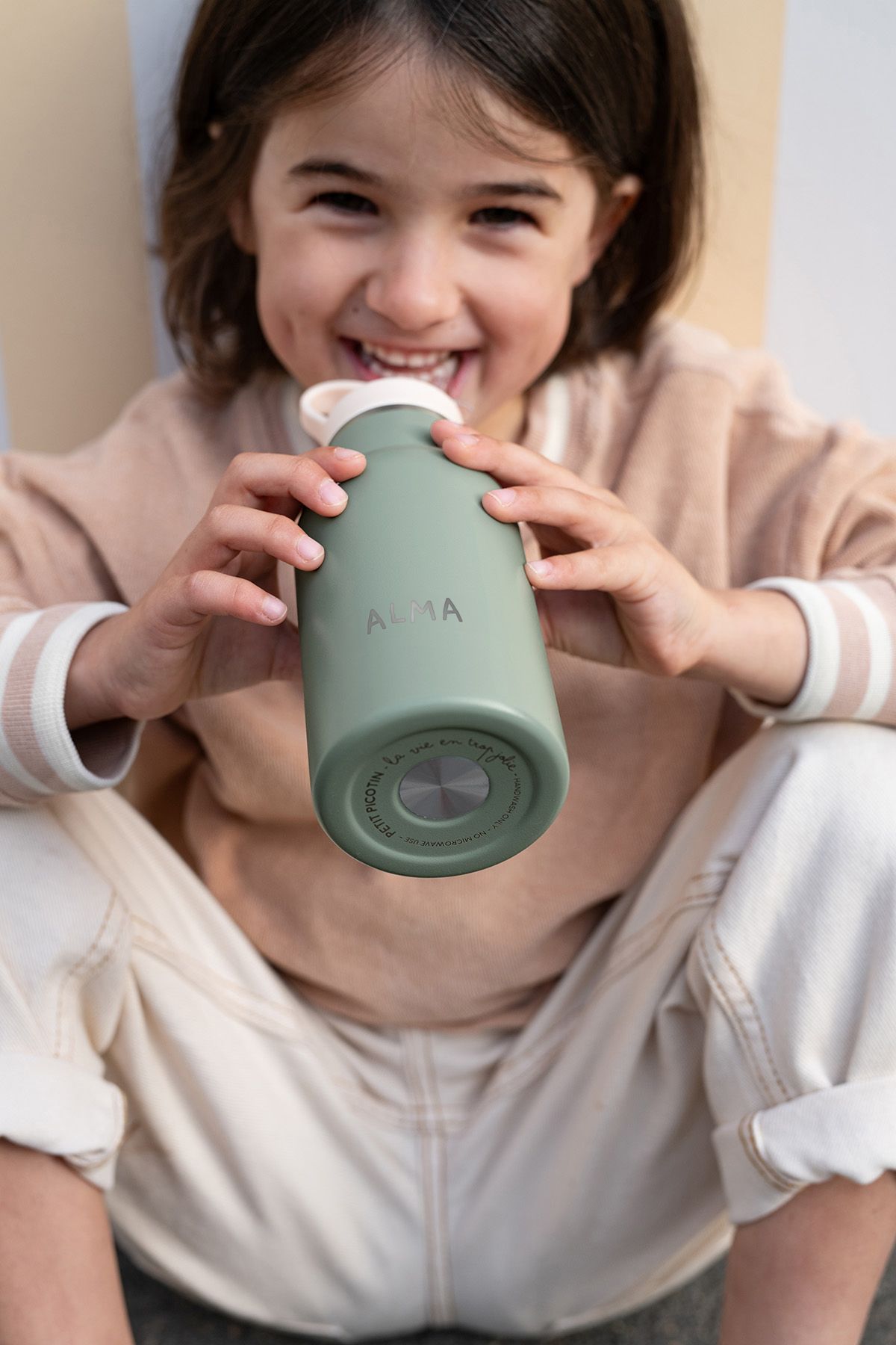 cantimplora de agua de acero inoxidable para niños - lisa y personalizable