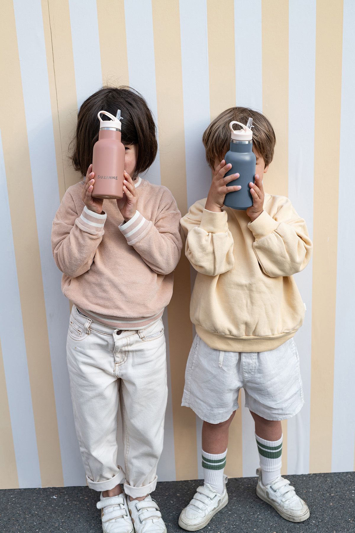 cantimplora de agua de acero inoxidable para niños - lisa y personalizable