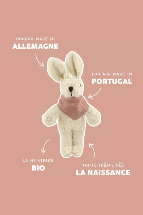 Peluche conejito con pañuelo personalizado