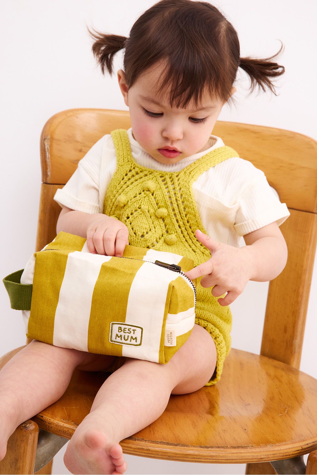 pequeño neceser de rayas personalizable