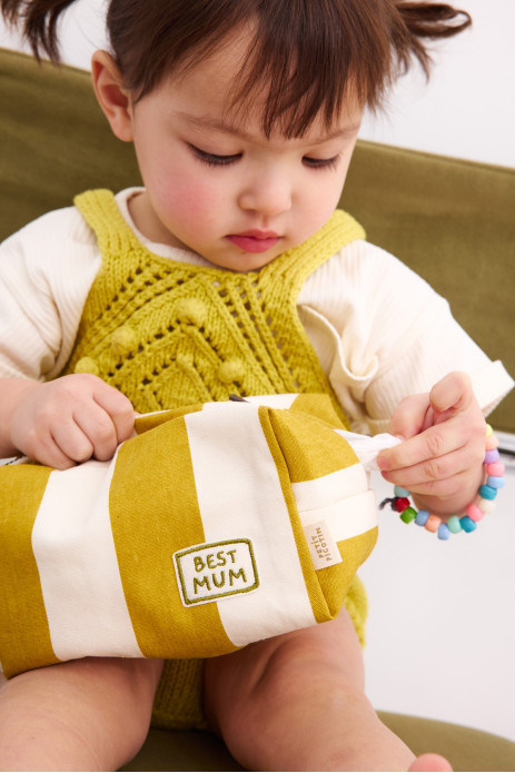 pequeño neceser de rayas personalizable