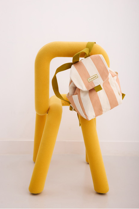 mochila de rayas personalizable para niño