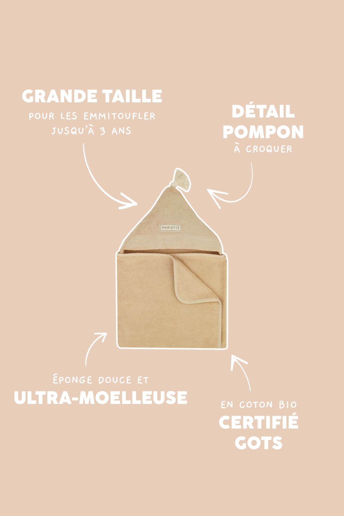capa de baño de esponja personalizada para bebé