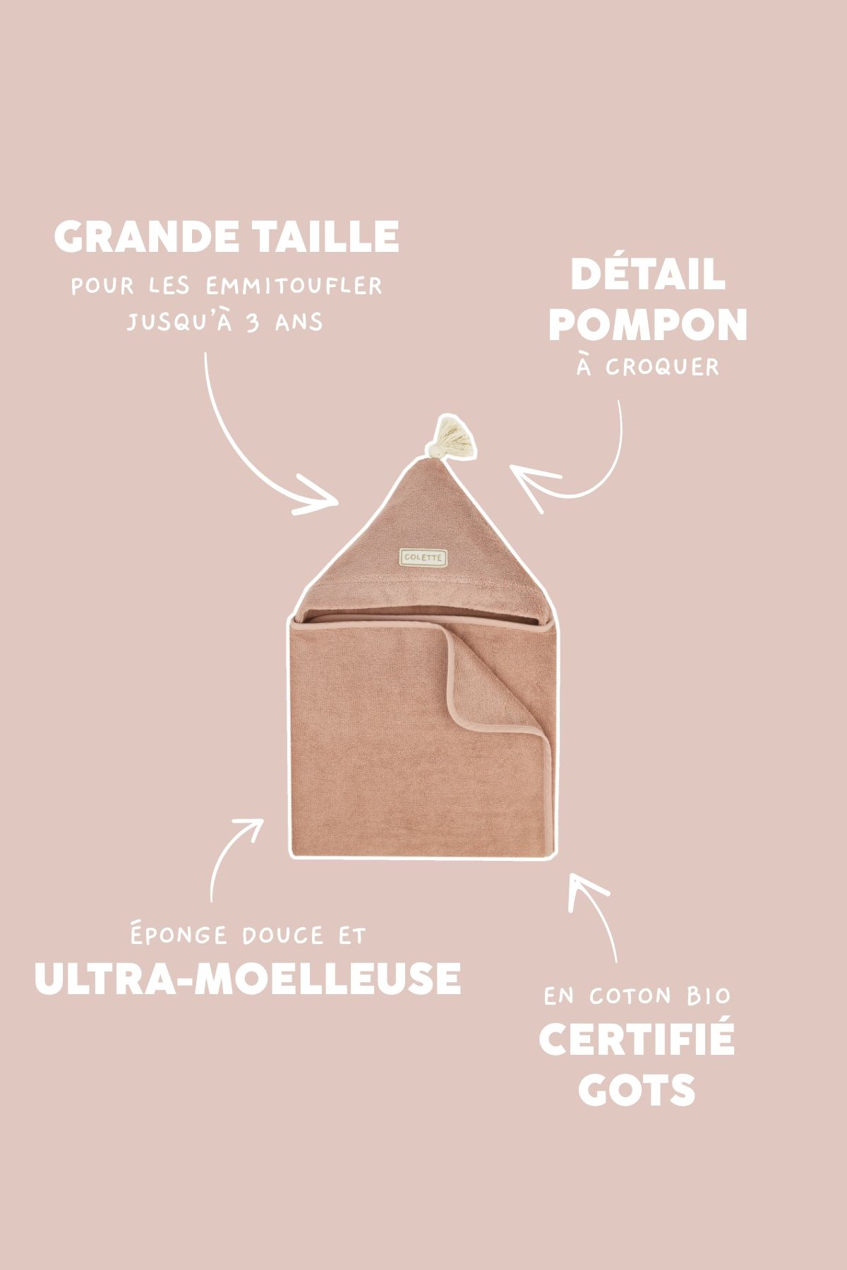 capa de baño de esponja personalizada para bebé