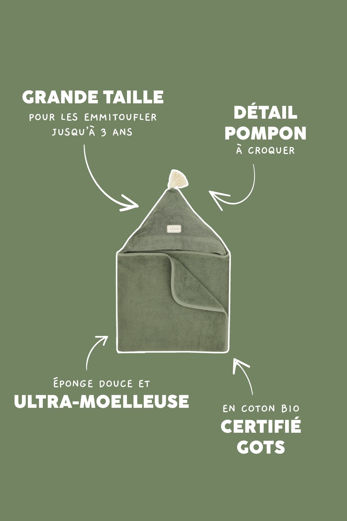 capa de baño de esponja personalizada para bebé