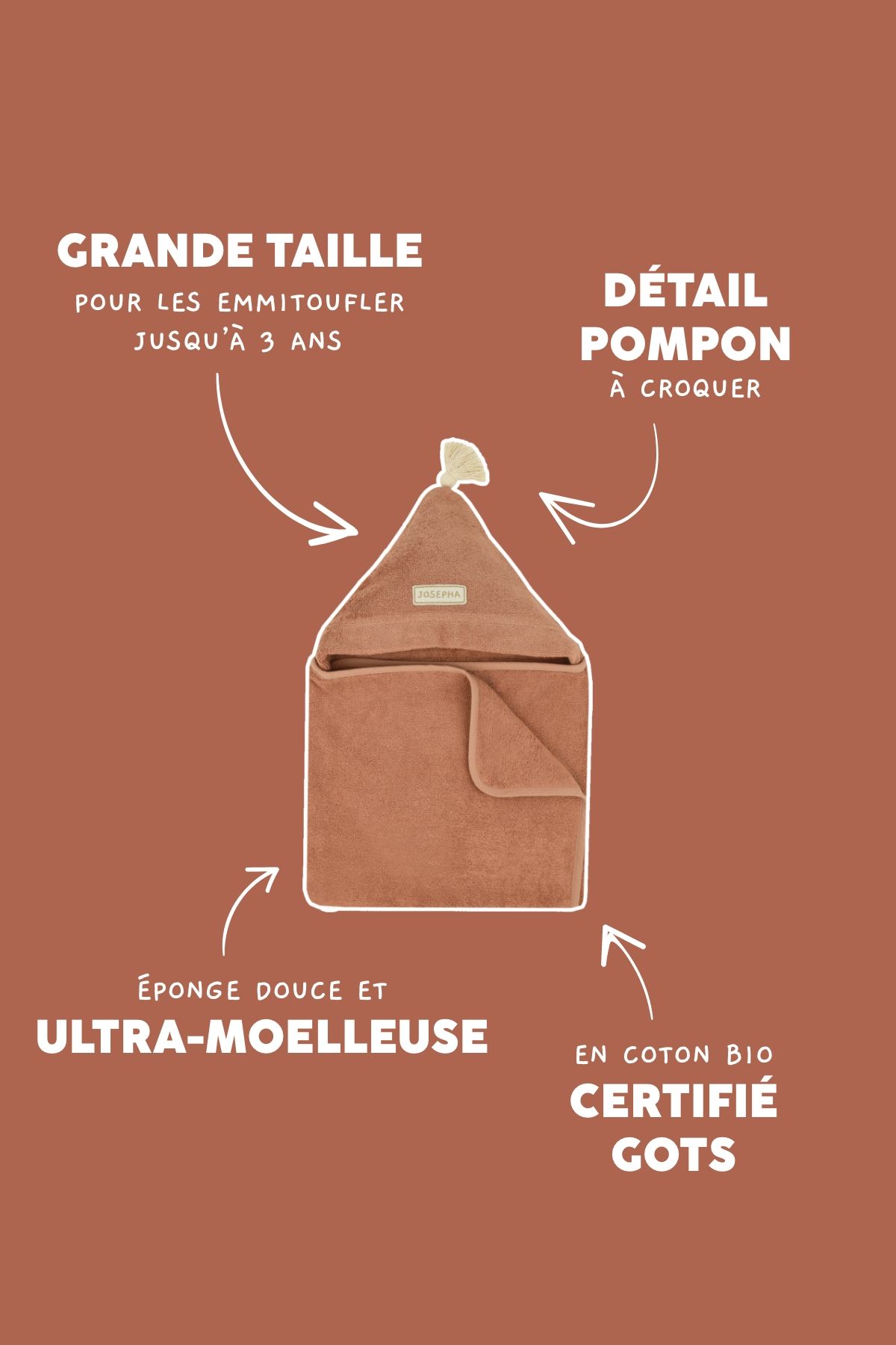capa de baño de esponja personalizada para bebé