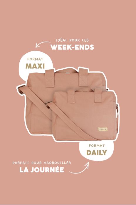 pequeña bolsa de pañales personalizable para bebé y padres