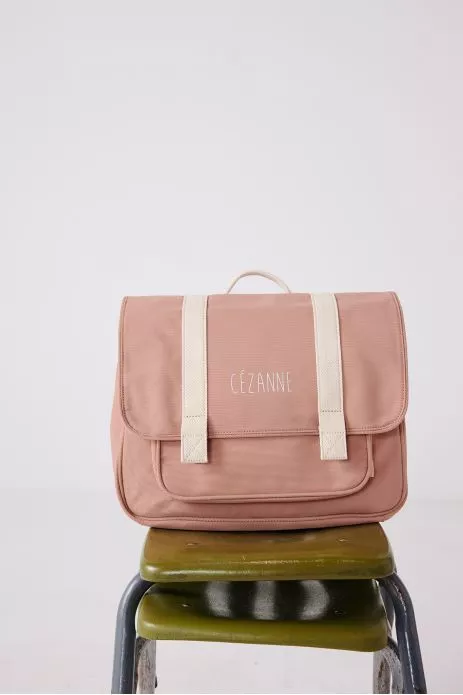 solid-colored elementary school backpack - rigid and customizable